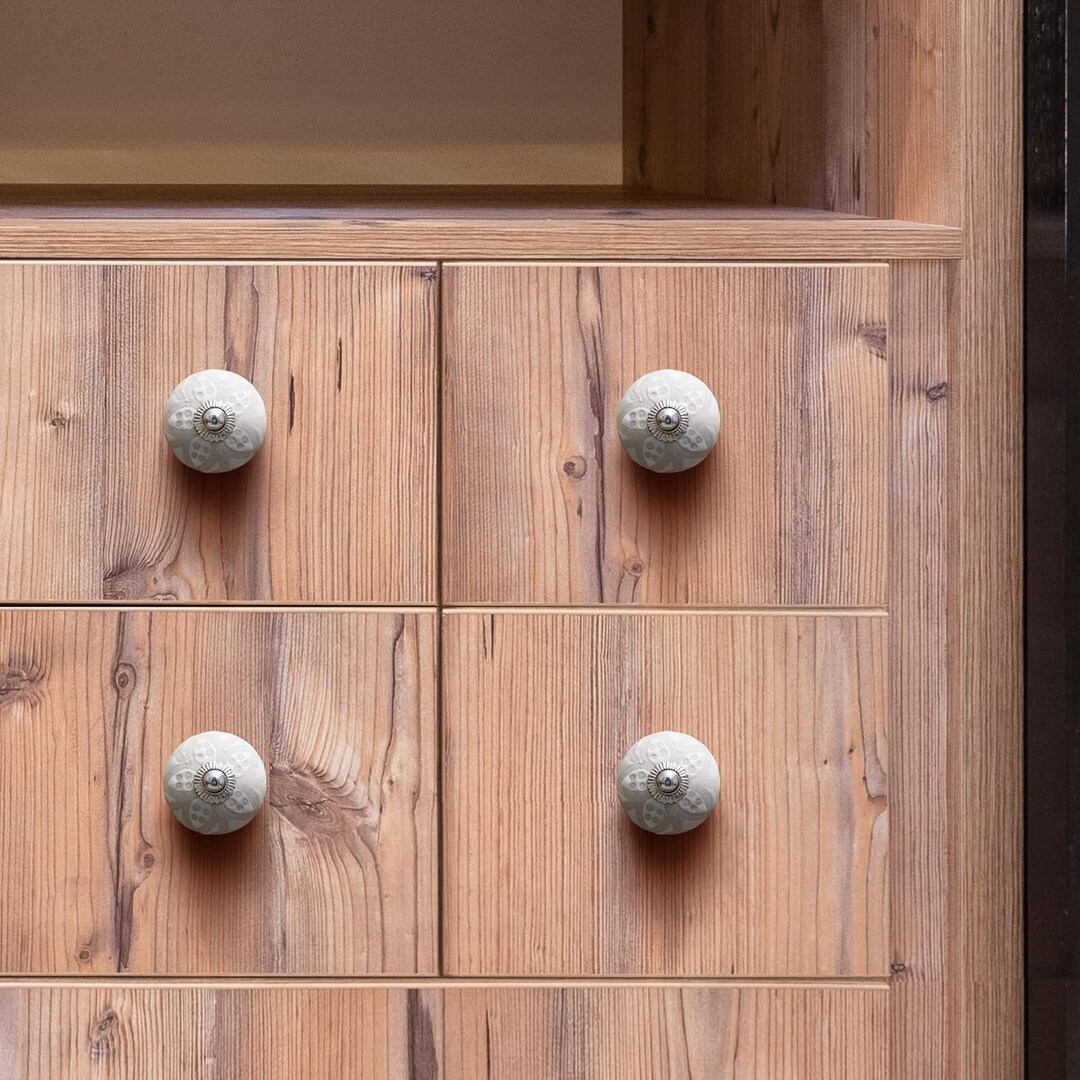 Decorative Ceramic Knobs Set of 24 - White Dresser Knobs for Drawers or Cabinets - Handmade and Hand Painted Cabinet Handles - Drawer Knobs | MakerPlace by Michaels Decorative Ceramic Knobs Set of 24 - White Dresser Knobs for Drawers or Cabinets - Handmade and Hand Painted Cabinet Handles - Drawer Knobs | MakerPlace by Michaels